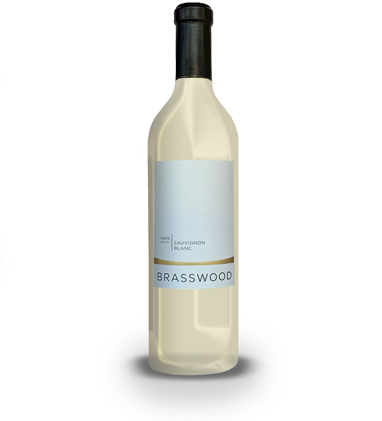 An image of a bottle of Sauvignon Blanc wine from Brasswood Estate.