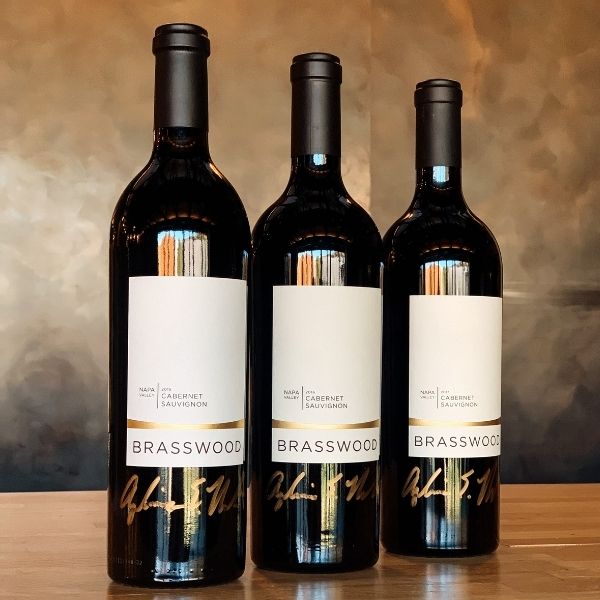An image of the Cabernet Sauvignon Vertical 15, 16, 17 wines from Brasswood Estate.