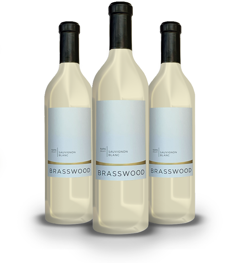 A 3 pack of Brasswood's Sauvignon Blanc from North Crystal Springs Vineyard.