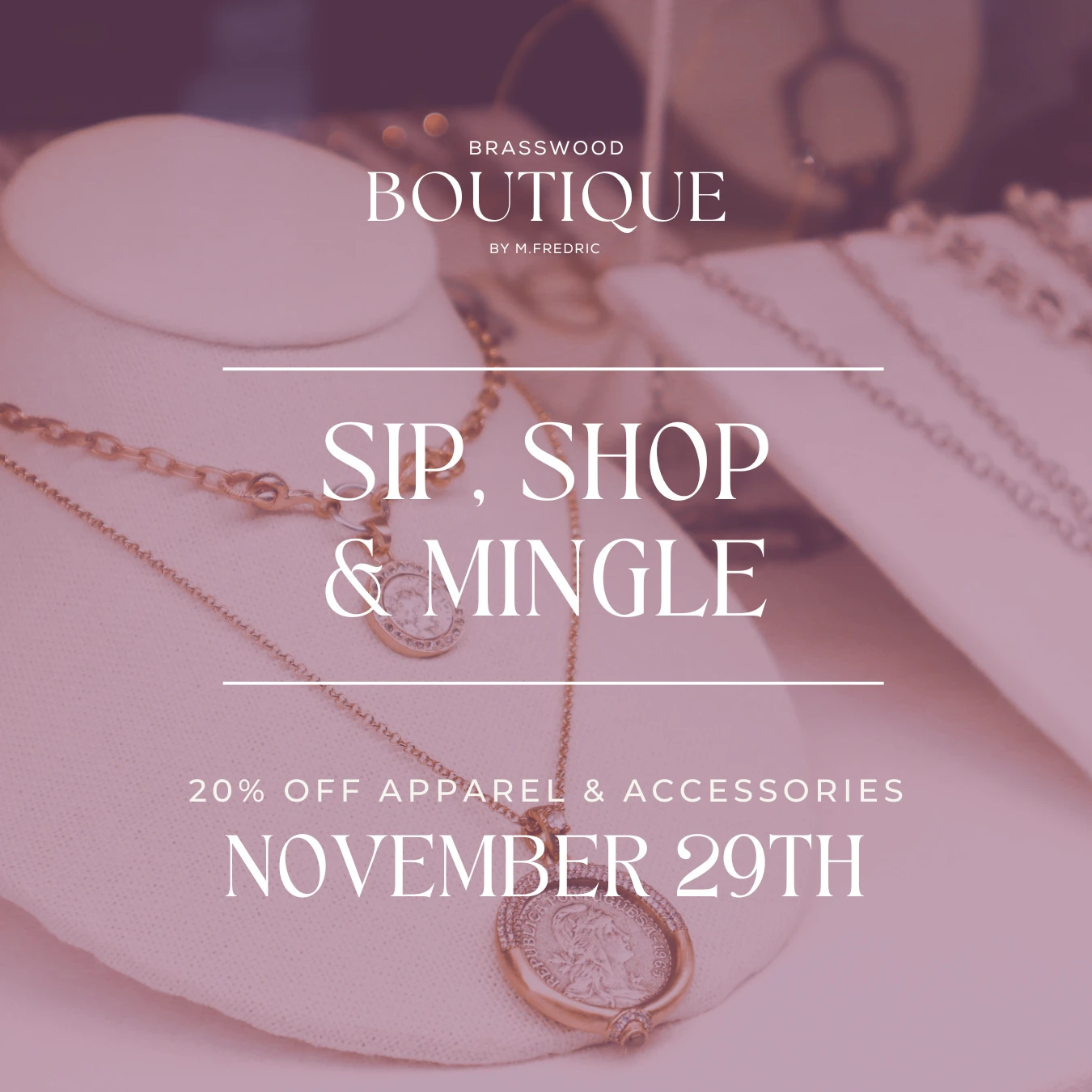 Read more about the article November 29th, 2023<br><strong>Holiday Sip + Shop Event</strong><br><i>Past Event</i>